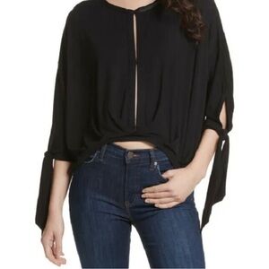 Free People Keepin On Oversize Top Black Size xs